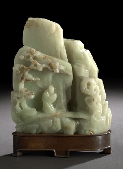 Chinese Carved Jade Mountain Scene,