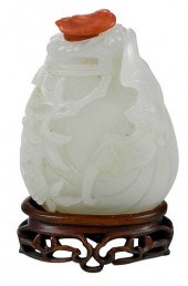 CHINESE CARVED JADE OR HARDSTO