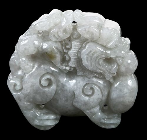 CHINESE CARVED JADEITE BIXIE