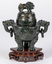 CHINESE CARVED JADEITE CENSERC