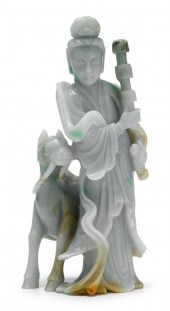 Chinese carved jadeite groupin
