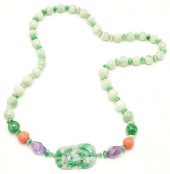CHINESE CARVED JADEITE, NEPHRI