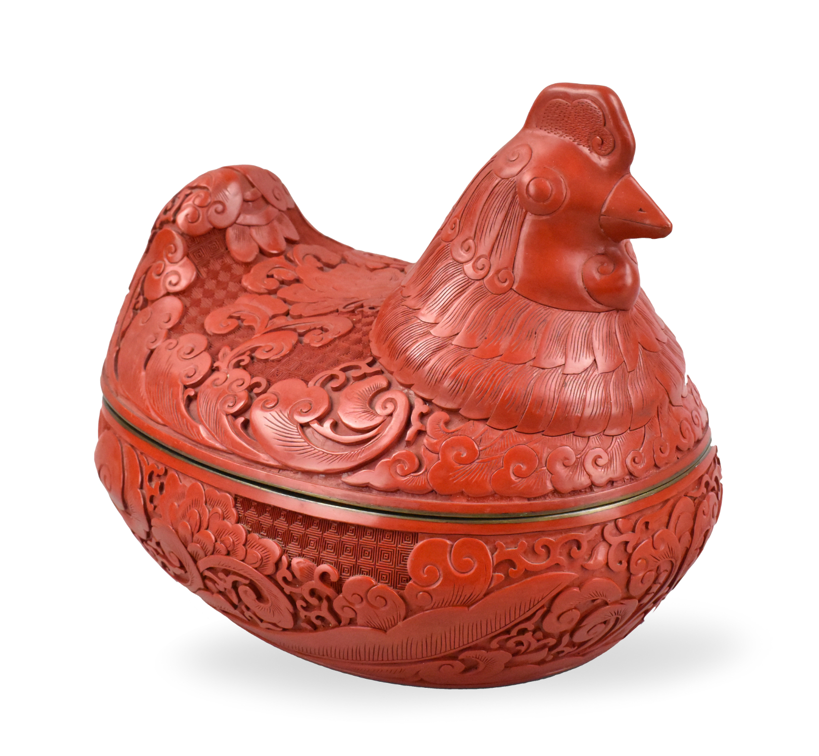 CHINESE CARVED LACQUER ROOSTER