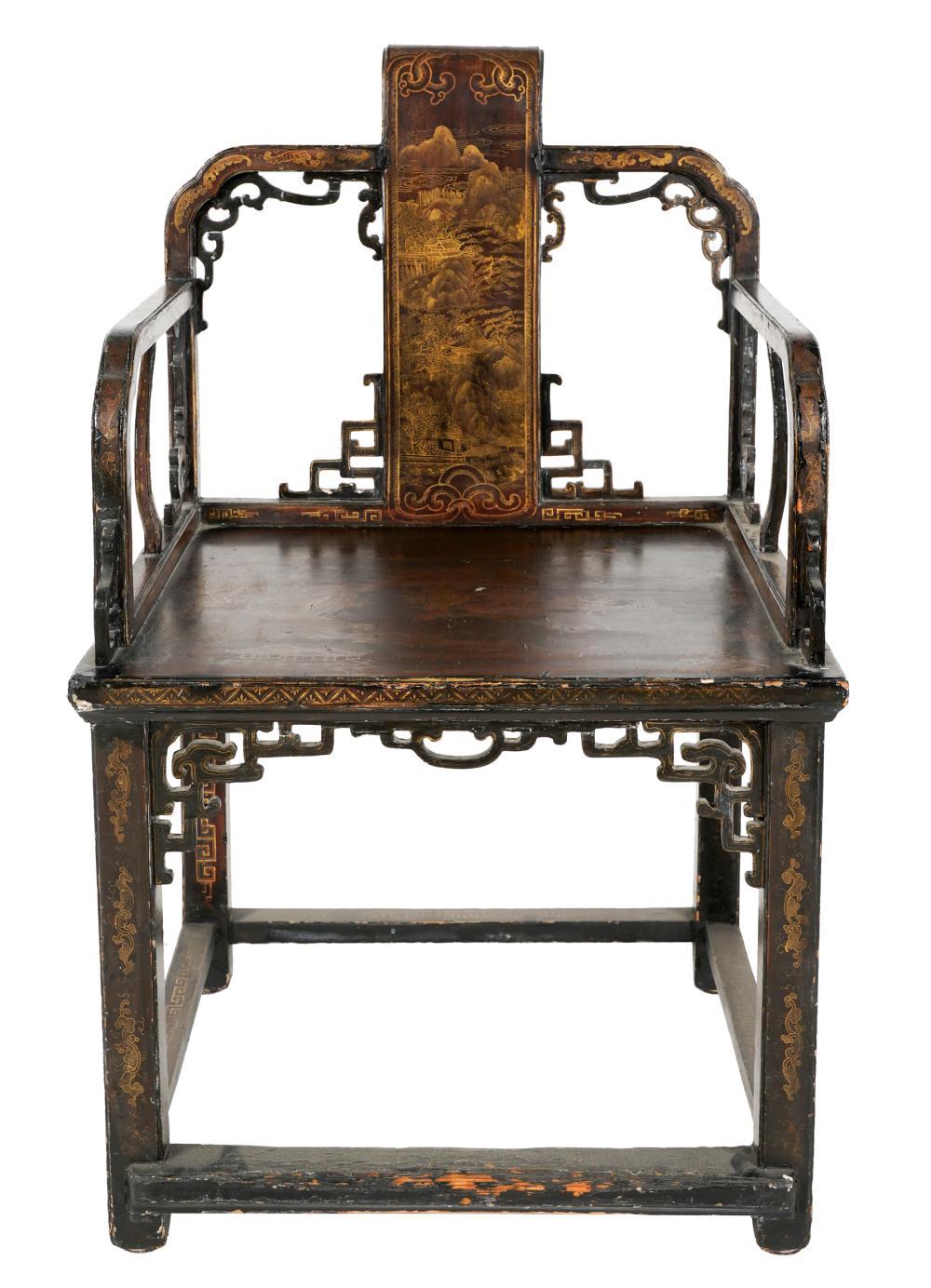 CHINESE CARVED & LACQUERED