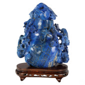 CHINESE CARVED LAPIS LAZULI GU