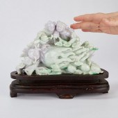 CHINESE CARVED LAVENDER JADE W