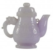 CHINESE CARVED LAVENDER JADEIT