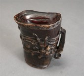 CHINESE CARVED LIBATION CUPChi