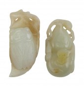 CHINESE CARVED LIGHT CELADON/W