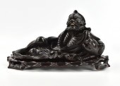 CHINESE CARVED LONGAN WOOD CAR