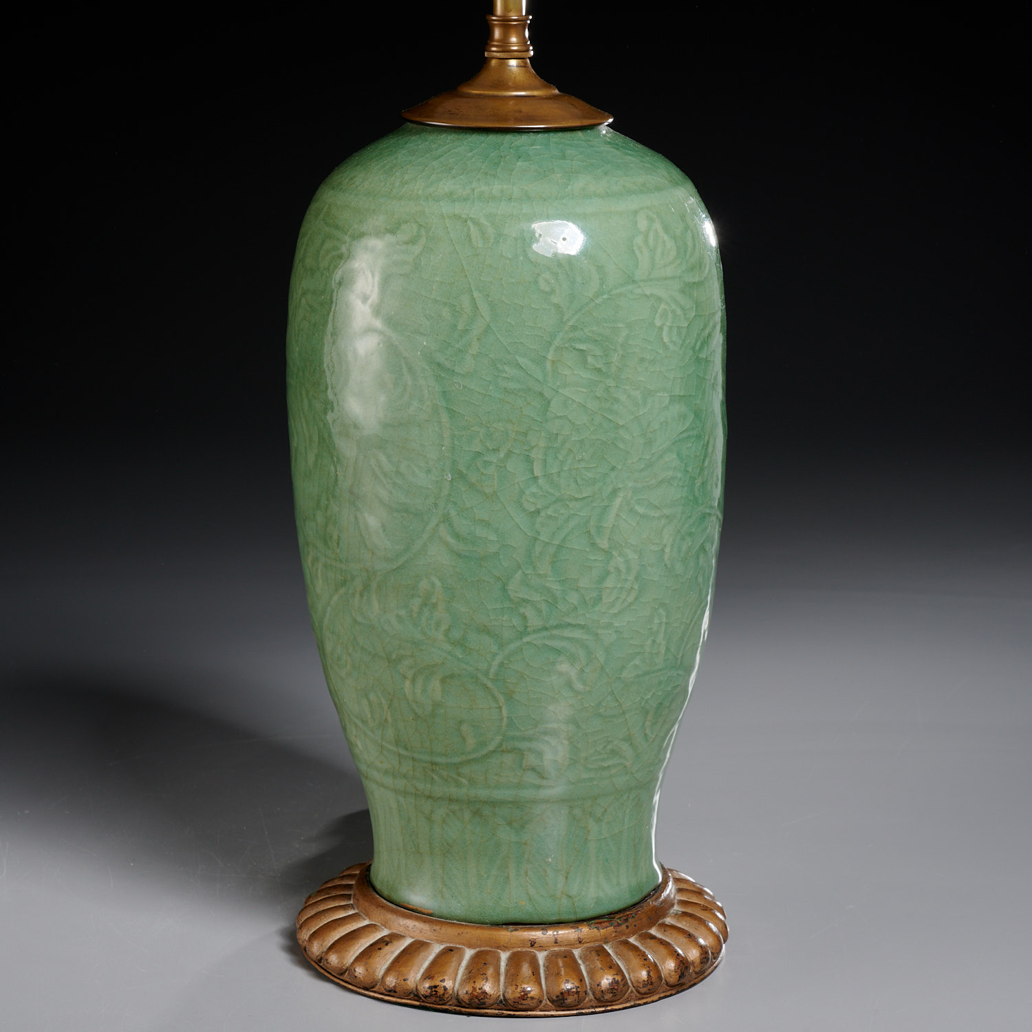 CHINESE CARVED LONGQUAN CELADON
