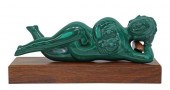 CHINESE CARVED MALACHITE DOCTO