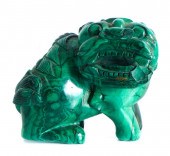 CHINESE CARVED MALACHITE SCULP