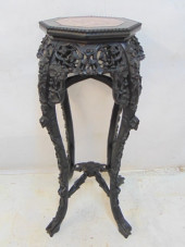 CHINESE CARVED MARBLE TOP PLAN
