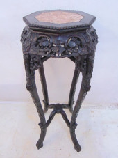 CHINESE CARVED MARBLE TOP PLAN