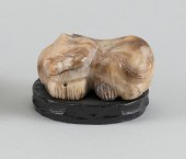 CHINESE CARVED MUTTONFAT JADE