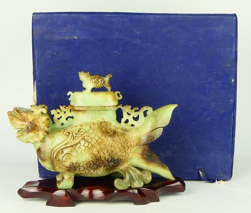 CHINESE CARVED MYTHOLOGICAL BEAST