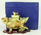 CHINESE CARVED MYTHOLOGICAL BE