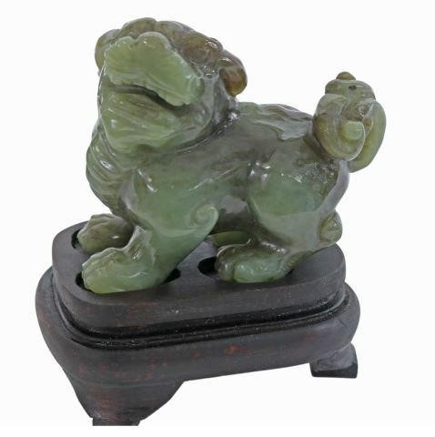 CHINESE CARVED NEPHRITE JADE FOO