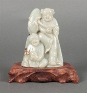 Chinese carved pale green neph