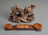 CHINESE CARVED PARCEL GILT DEC