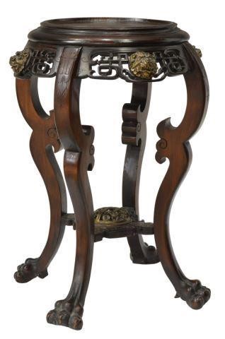 CHINESE CARVED PAW FOOT SIDE