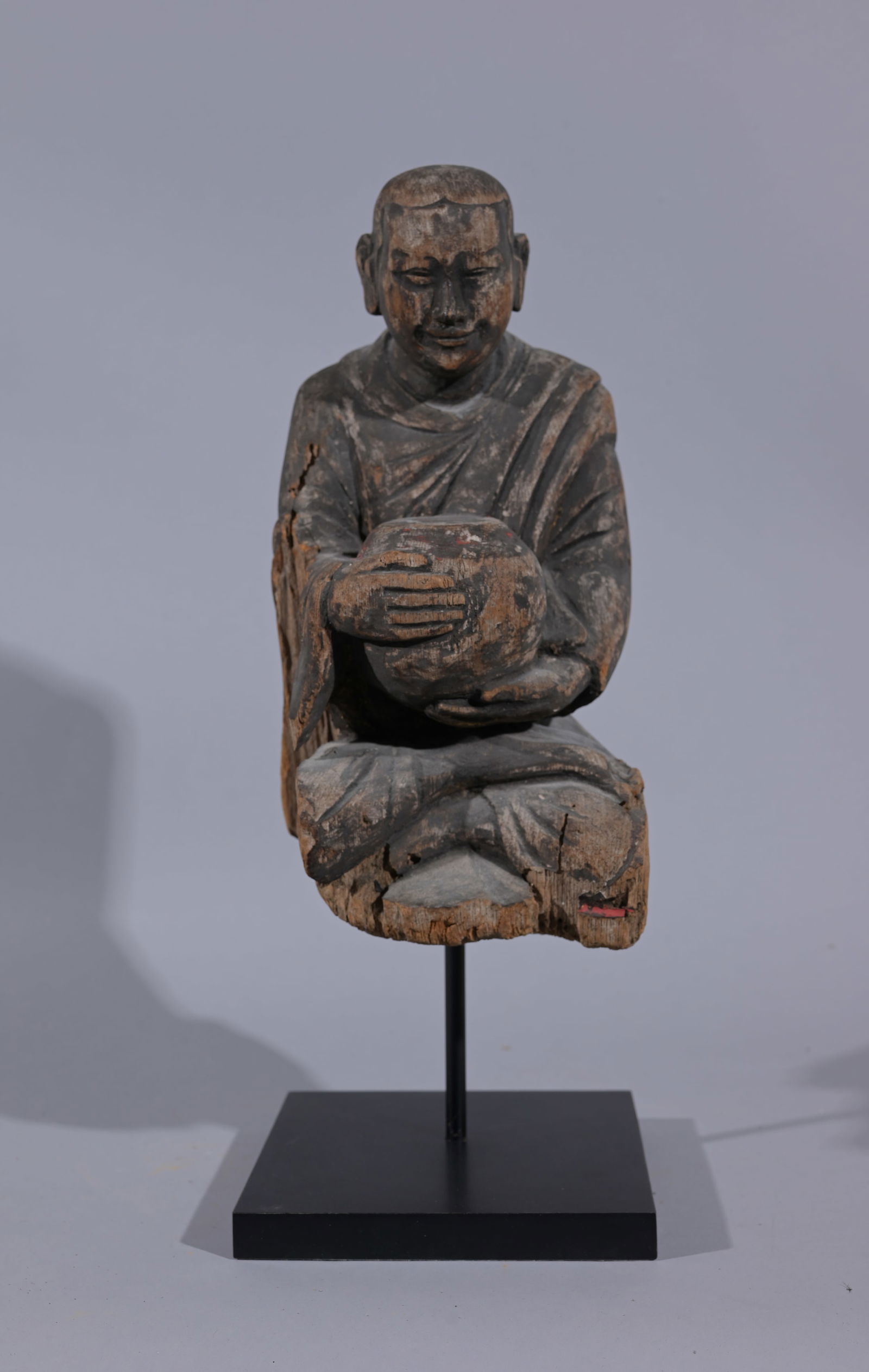 CHINESE CARVED POLYCHROME WOOD