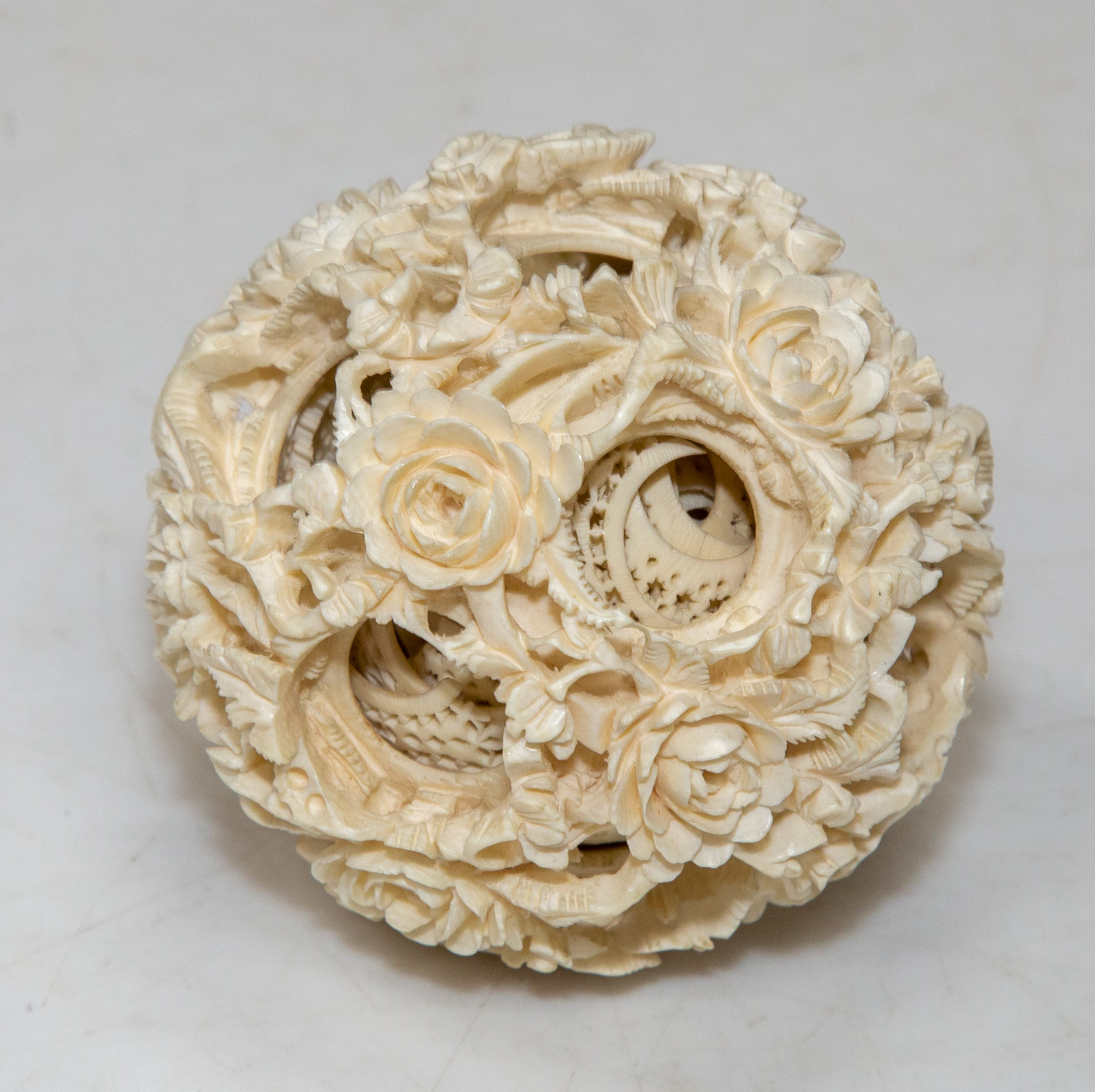 CHINESE CARVED PUZZLE BALL