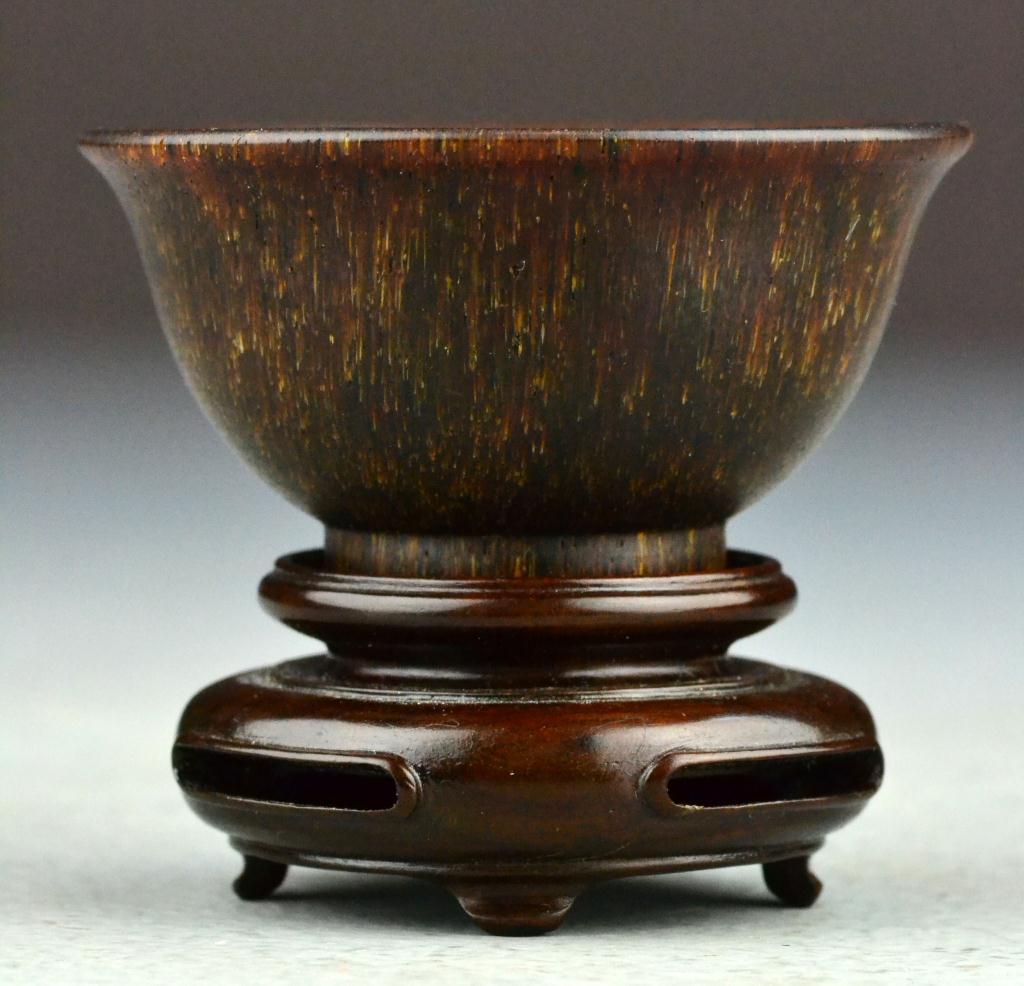Chinese Carved Rhino Horn Cup On