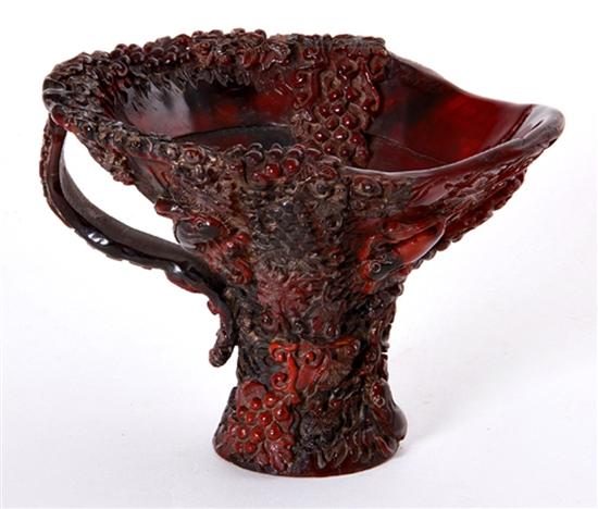 Chinese carved rhinoceros horn