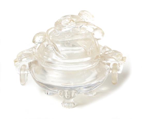Chinese carved rock crystal ding