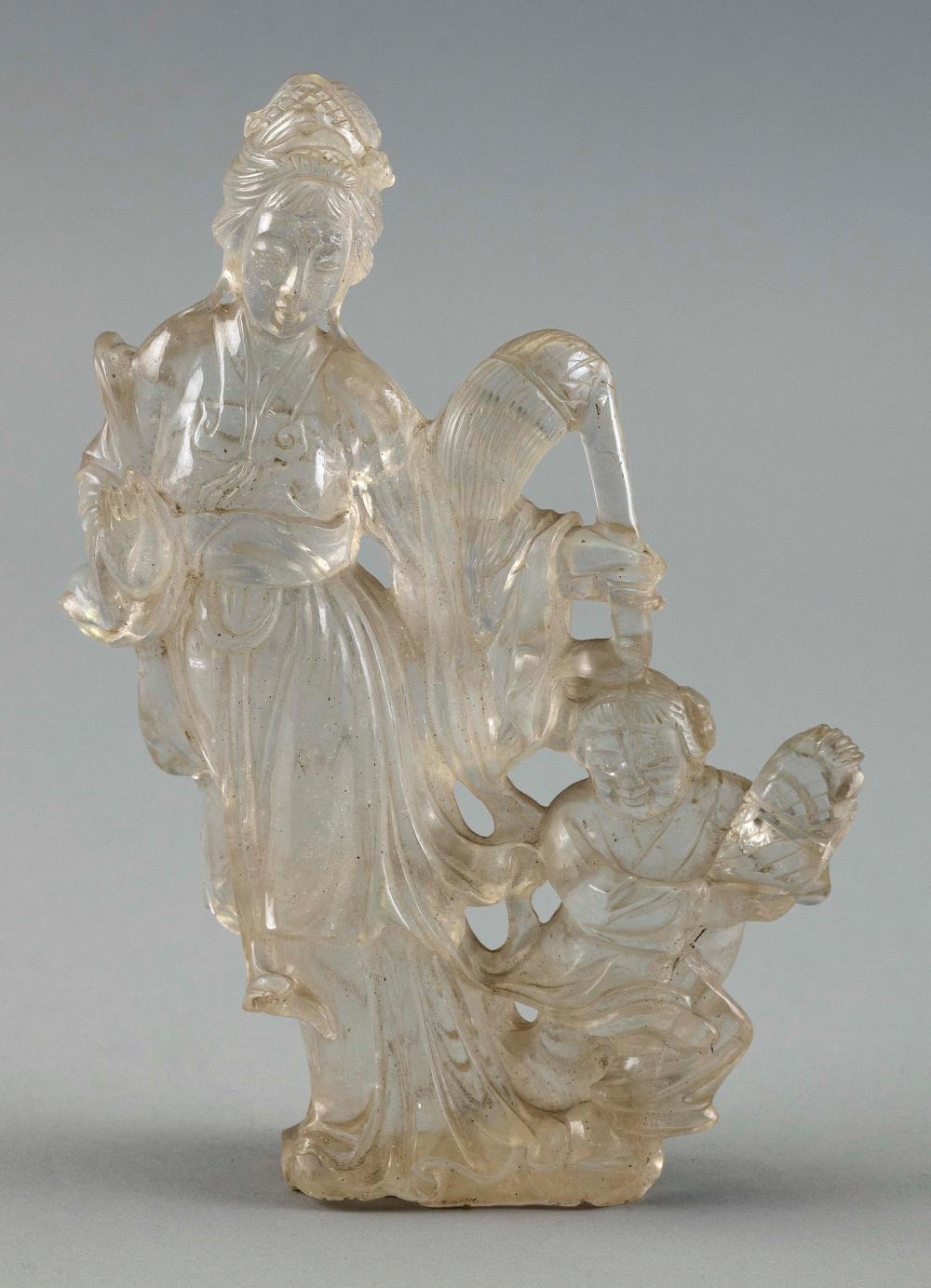 CHINESE CARVED ROCK CRYSTAL