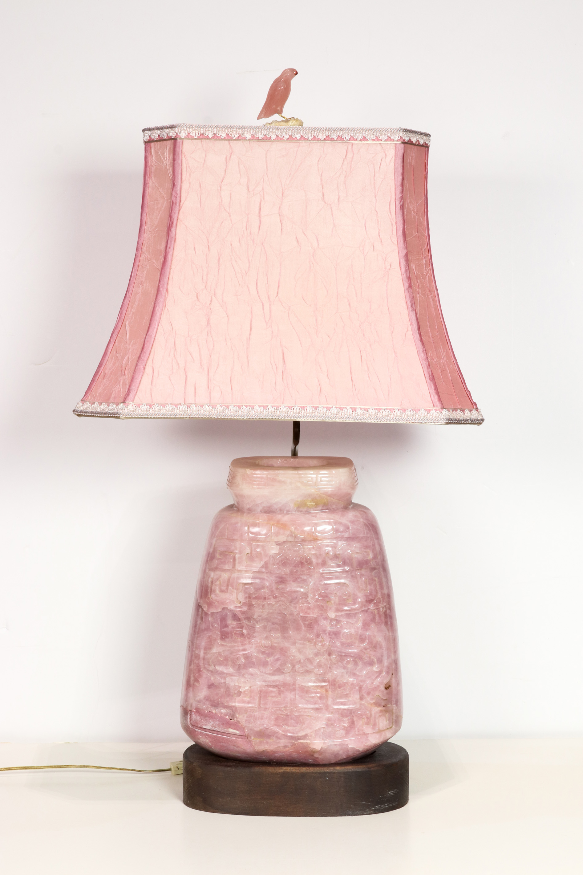 CHINESE CARVED ROSE QUARTZ