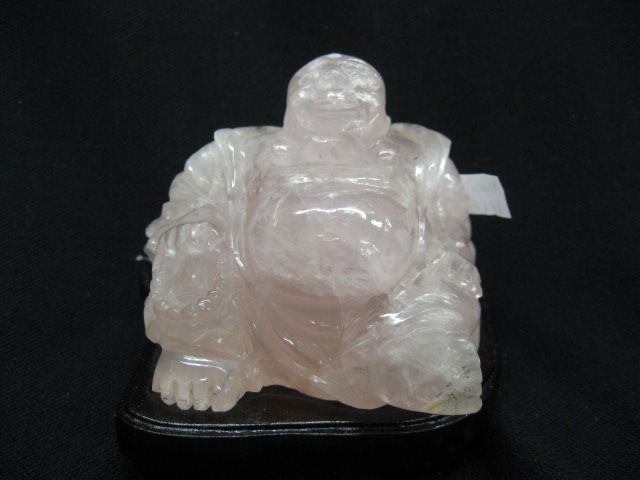 Chinese Carved Rose Quartz Figurine
