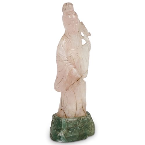 CHINESE CARVED ROSE QUARTZ