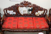 CHINESE CARVED ROSEWOOD AND DR