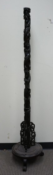 CHINESE CARVED ROSEWOOD FLOOR