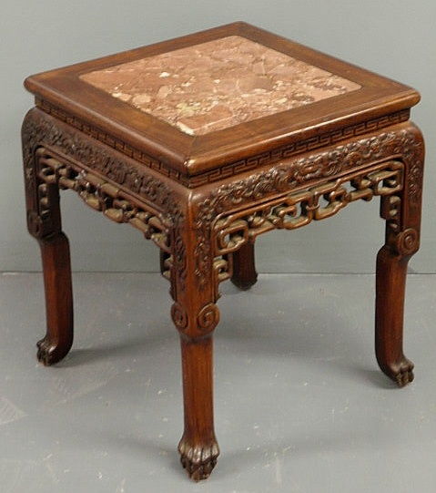 Chinese carved rosewood table