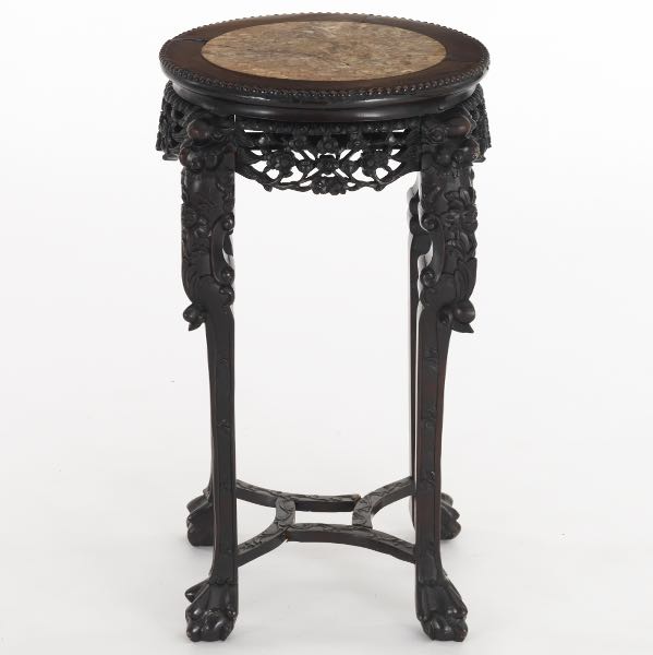 CHINESE CARVED ROSEWOOD TALL