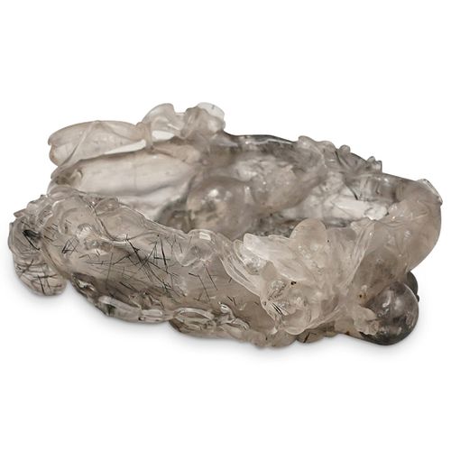 CHINESE CARVED RUTILATED QUARTZ