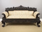 CHINESE CARVED SETTEEA 19th ce