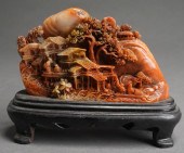 CHINESE CARVED SHOUSHAN STONE