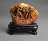 CHINESE CARVED SHOUSHAN STONE