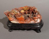 CHINESE CARVED SHOUSHAN STONE