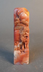 CHINESE CARVED SHOUSHAN STONE