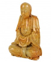 CHINESE CARVED SOAPSTONE BUDDH