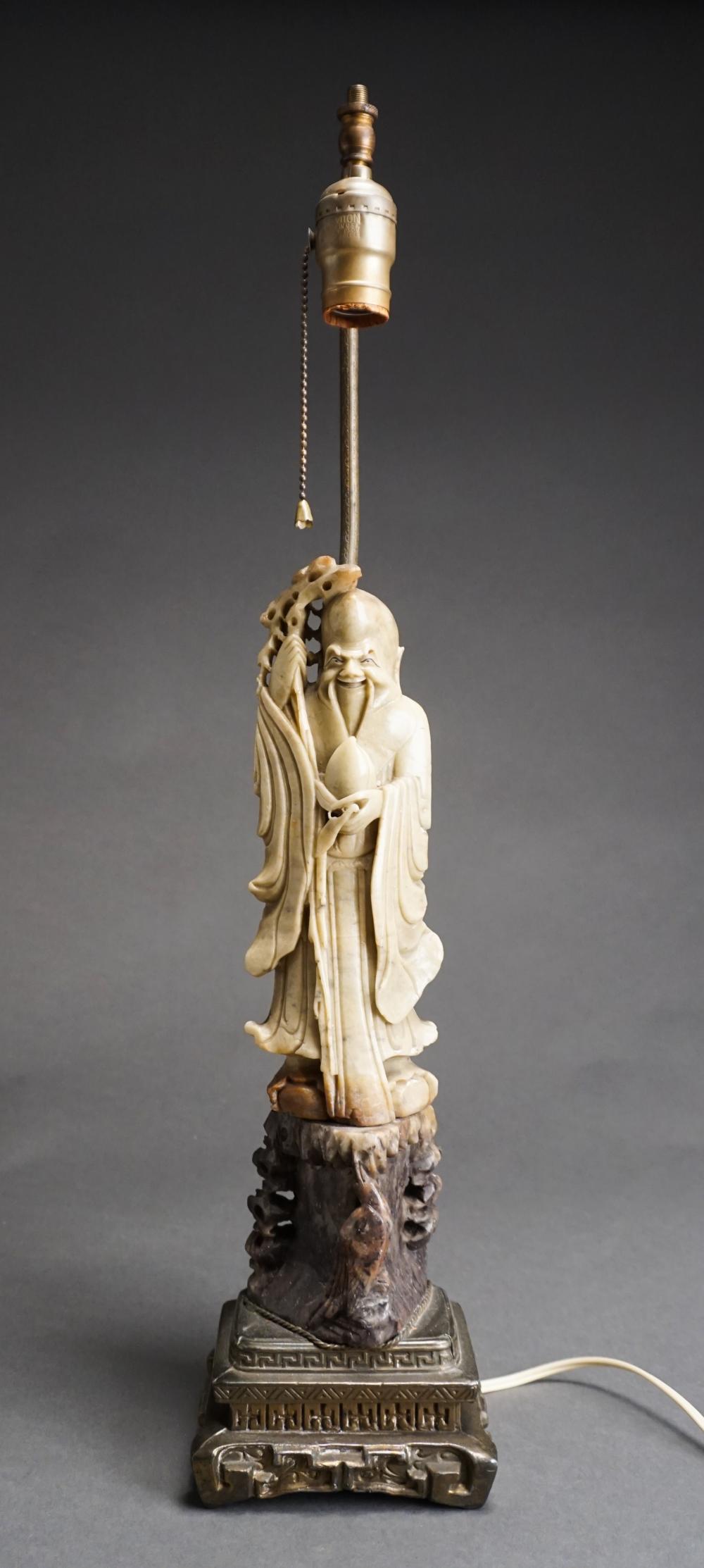 CHINESE CARVED SOAPSTONE FIGURE