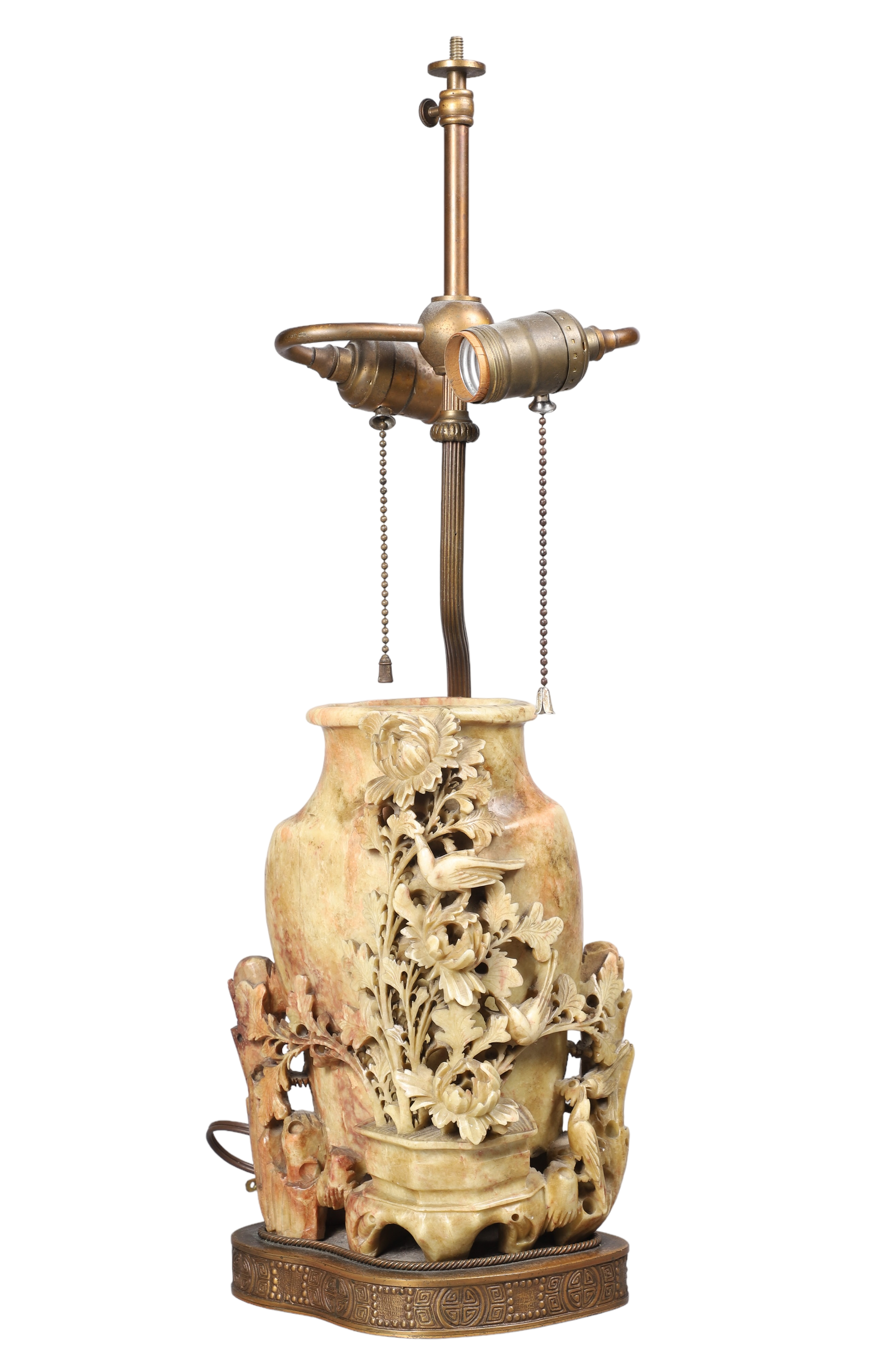 Chinese carved soapstone vase,