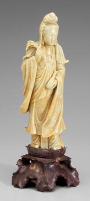 Chinese carved softstone Guanyin,