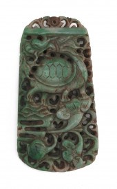 CHINESE CARVED SPINACH GREEN J